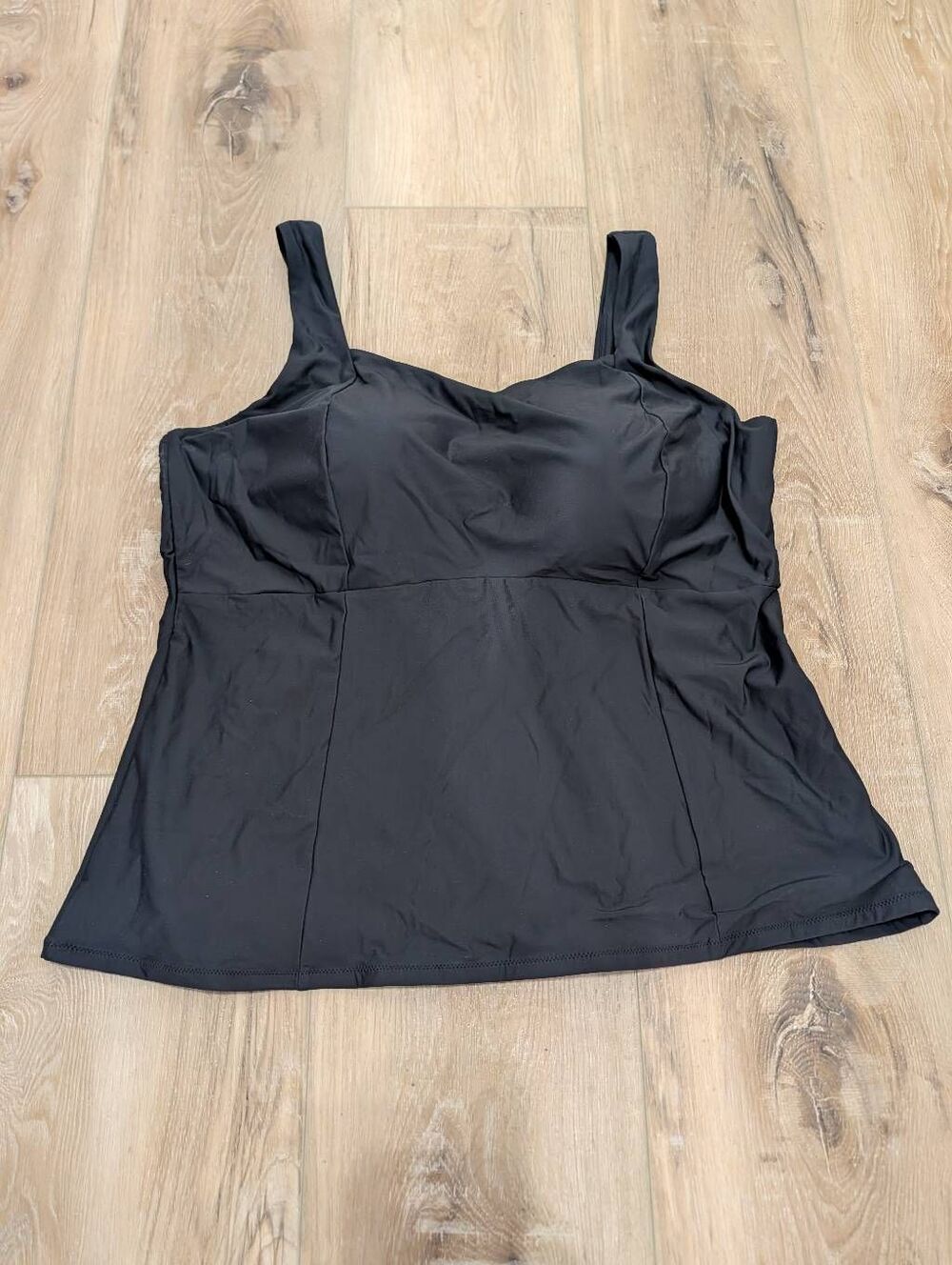 CALIA Power Sculpt Tankini Swimsuit Top 3X Black High Support UPF 50+ NWT HTF - Picture 4 of 13